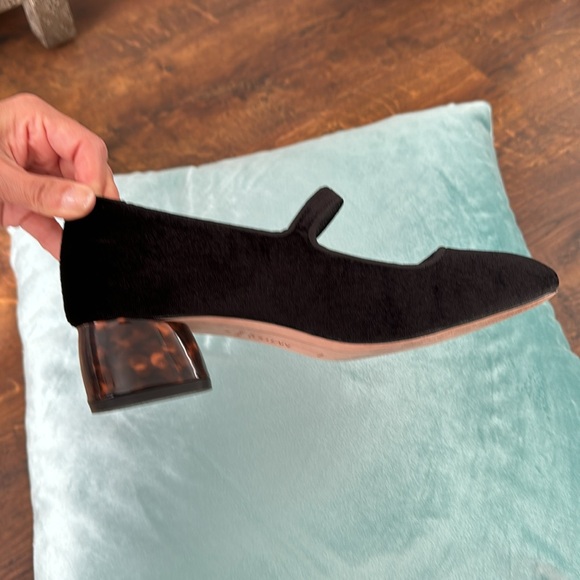 Very lightly worn! Deltan Black Velvet Mary Jane’s purchased Fromm Dillards - Picture 1 of 11